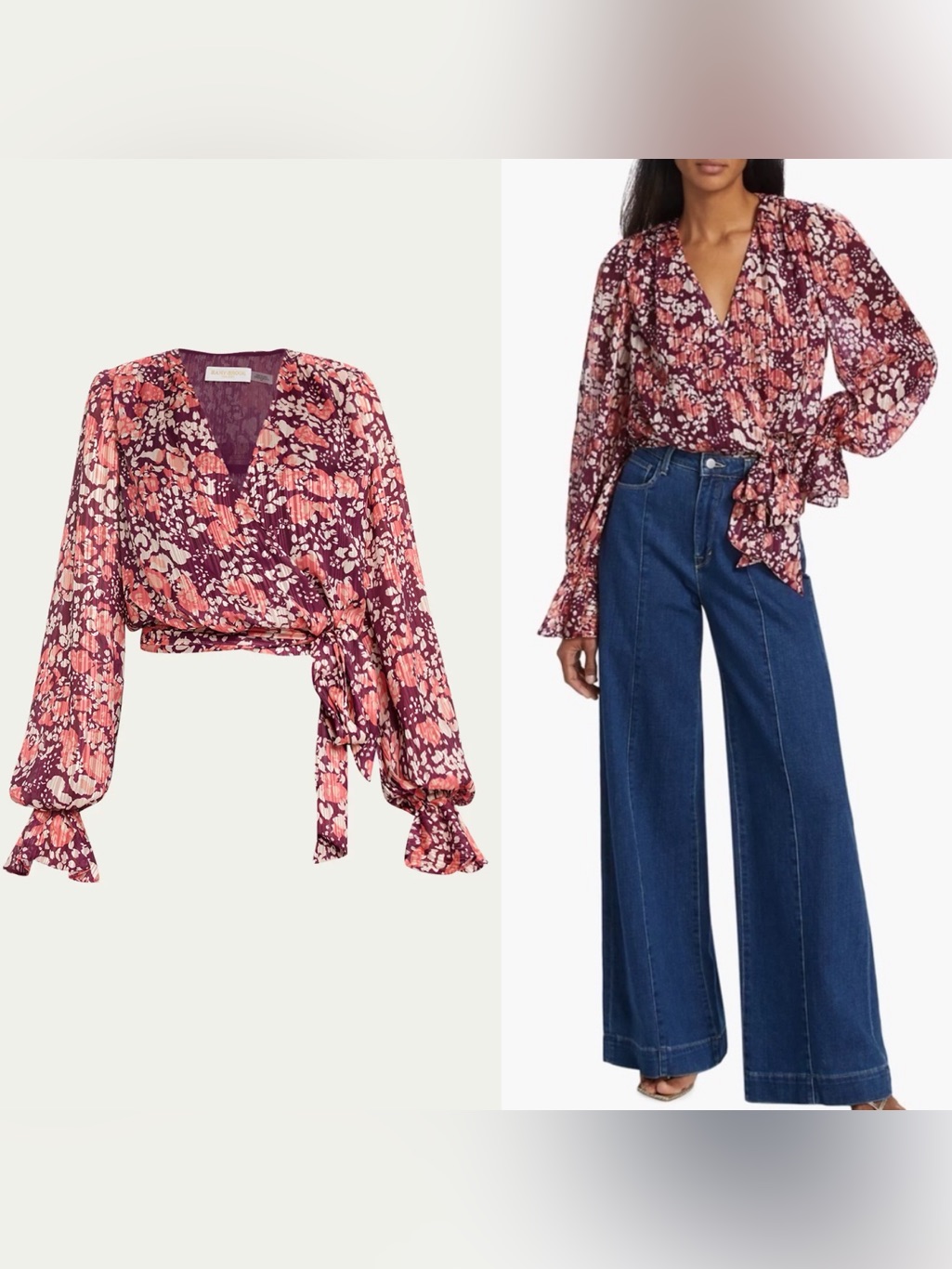 Nwt Ramy Brook Melody Wrap Blouse